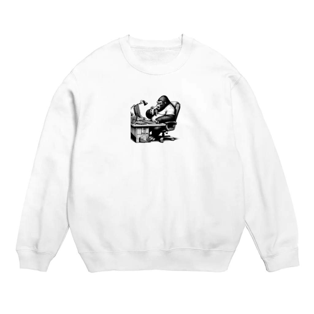 namidamakiのサラリーマンゴリラの昼食 Crew Neck Sweatshirt