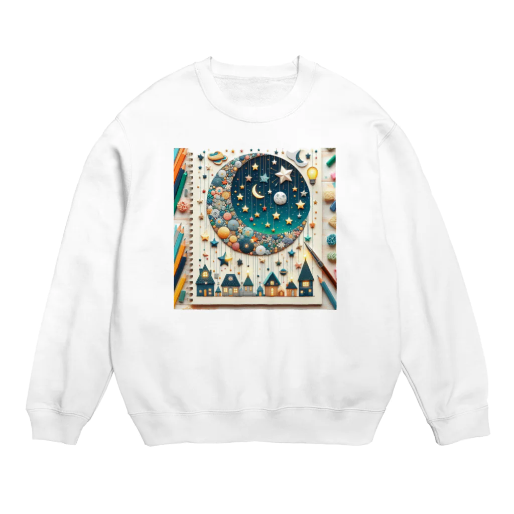 Mizのゆるハウスの夜空の煌き✨ Crew Neck Sweatshirt