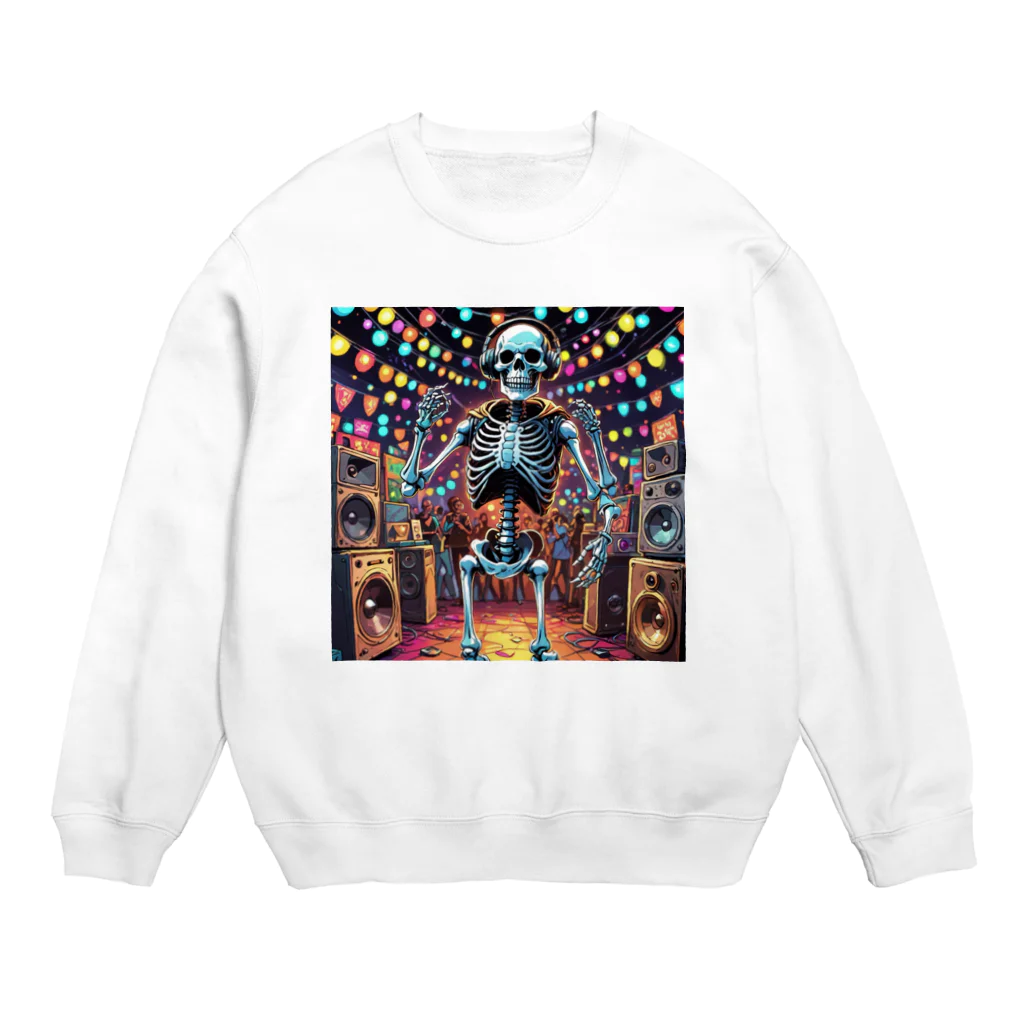 nao-tommyの音楽でノリノリの骸骨 Crew Neck Sweatshirt