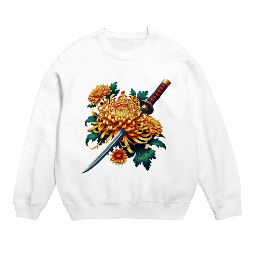 無名関数の菊と刀 Crew Neck Sweatshirt