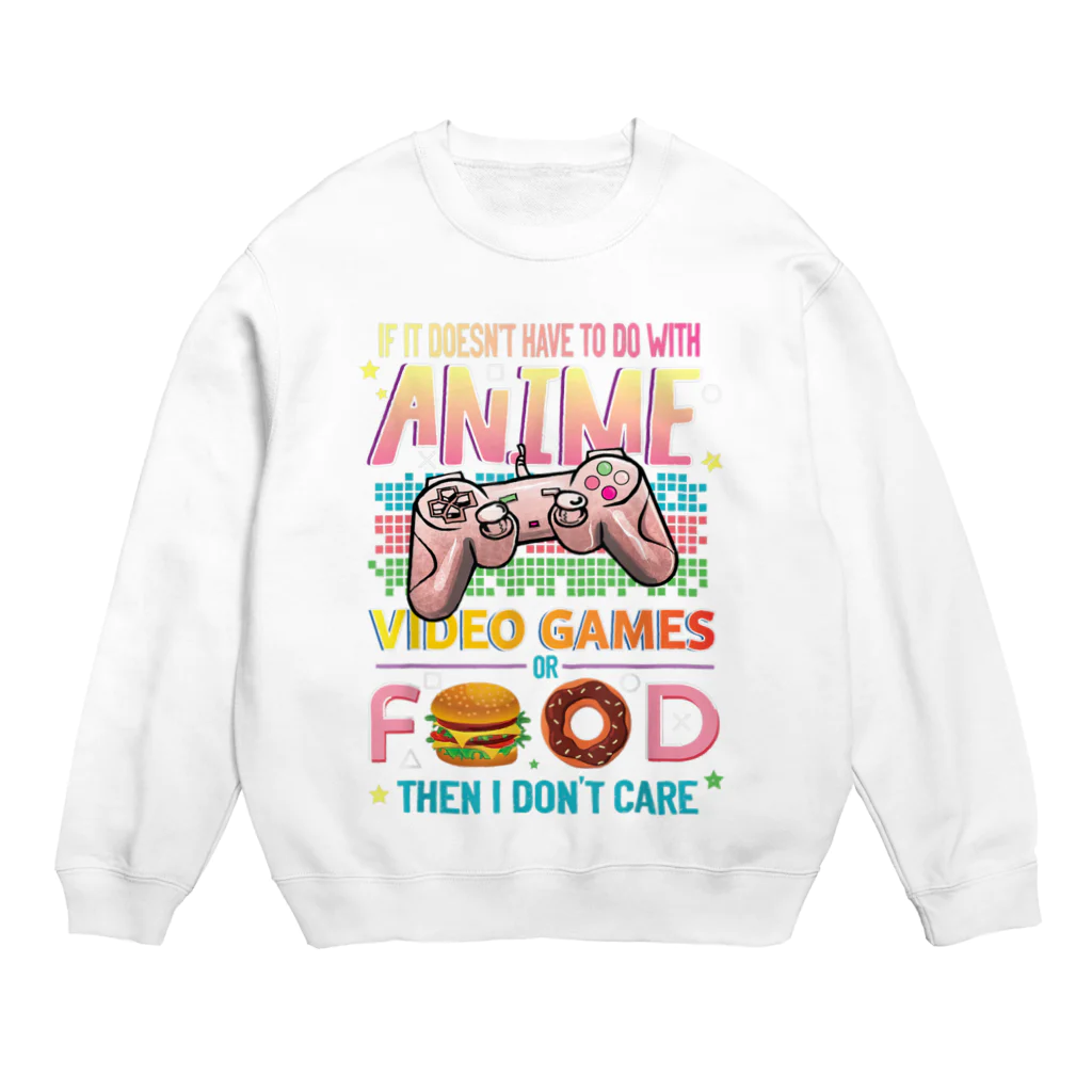 World_Teesのアニメ ビデオゲーム フード - アニメ愛好家へのギフトアイデア 女の子 男の子 Crew Neck Sweatshirt