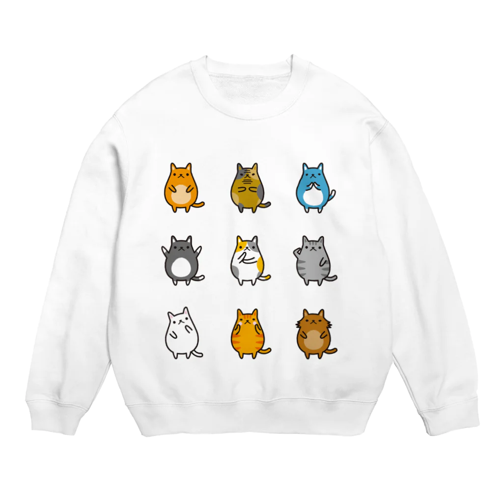 hiropo3のねこズ Crew Neck Sweatshirt