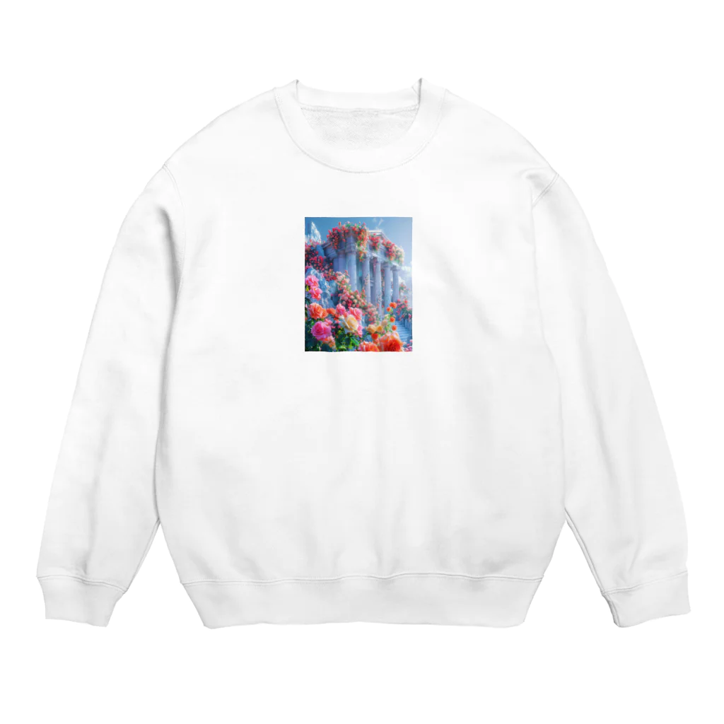 幻想ラボの「バラ色の夢の神殿」 Crew Neck Sweatshirt