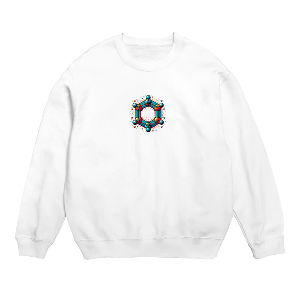 アミュペンのこの美しい「ベンゼン環」 Crew Neck Sweatshirt