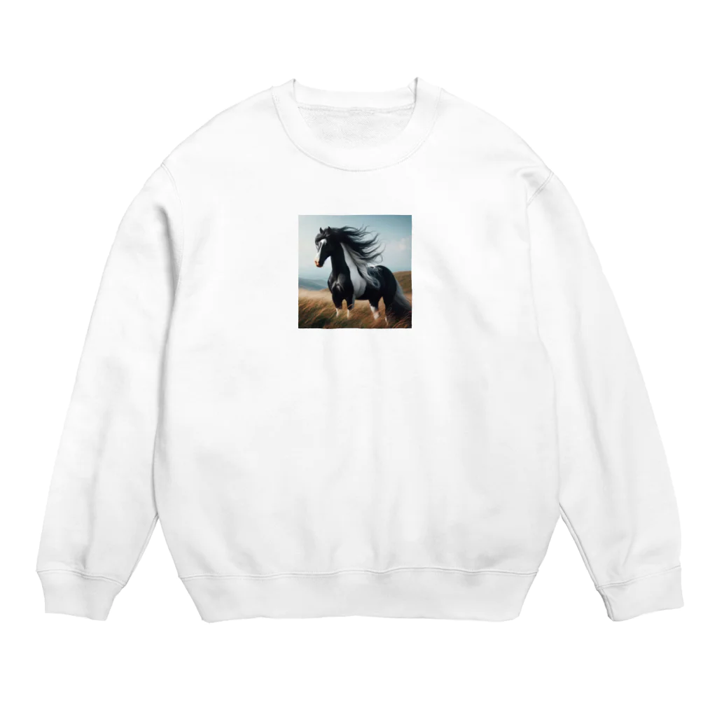 k8646の過酷な環境で育った馬 Crew Neck Sweatshirt