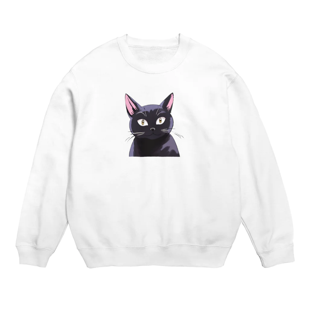 M&Kの黒猫2 Crew Neck Sweatshirt