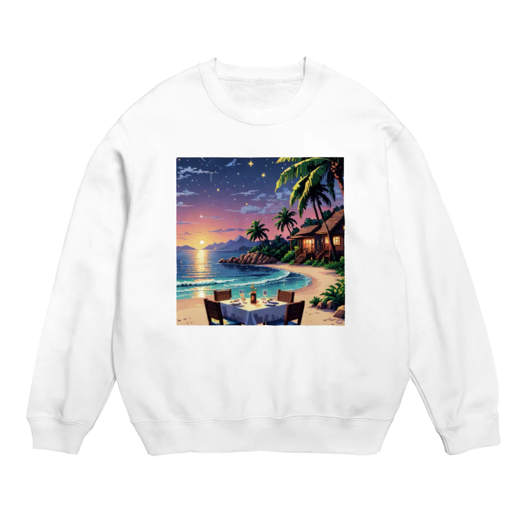 Paradise ExploreのMoonlit Palm Haven Crew Neck Sweatshirt