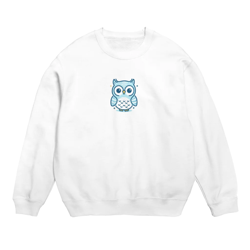 strawberry168の可愛いフクロウのキャラクターグッズです Crew Neck Sweatshirt