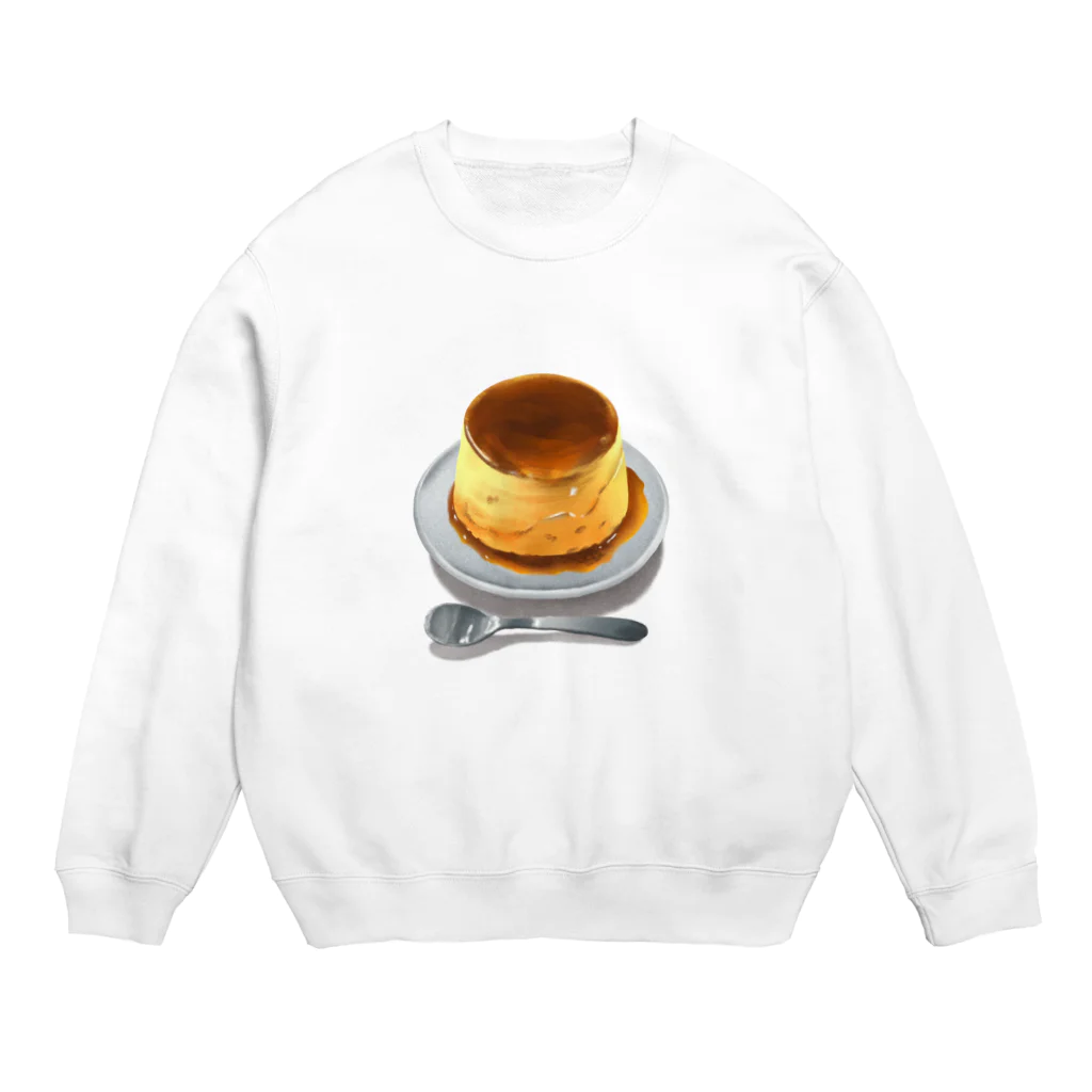 mocaの昔ながらの手づくりプリン Crew Neck Sweatshirt