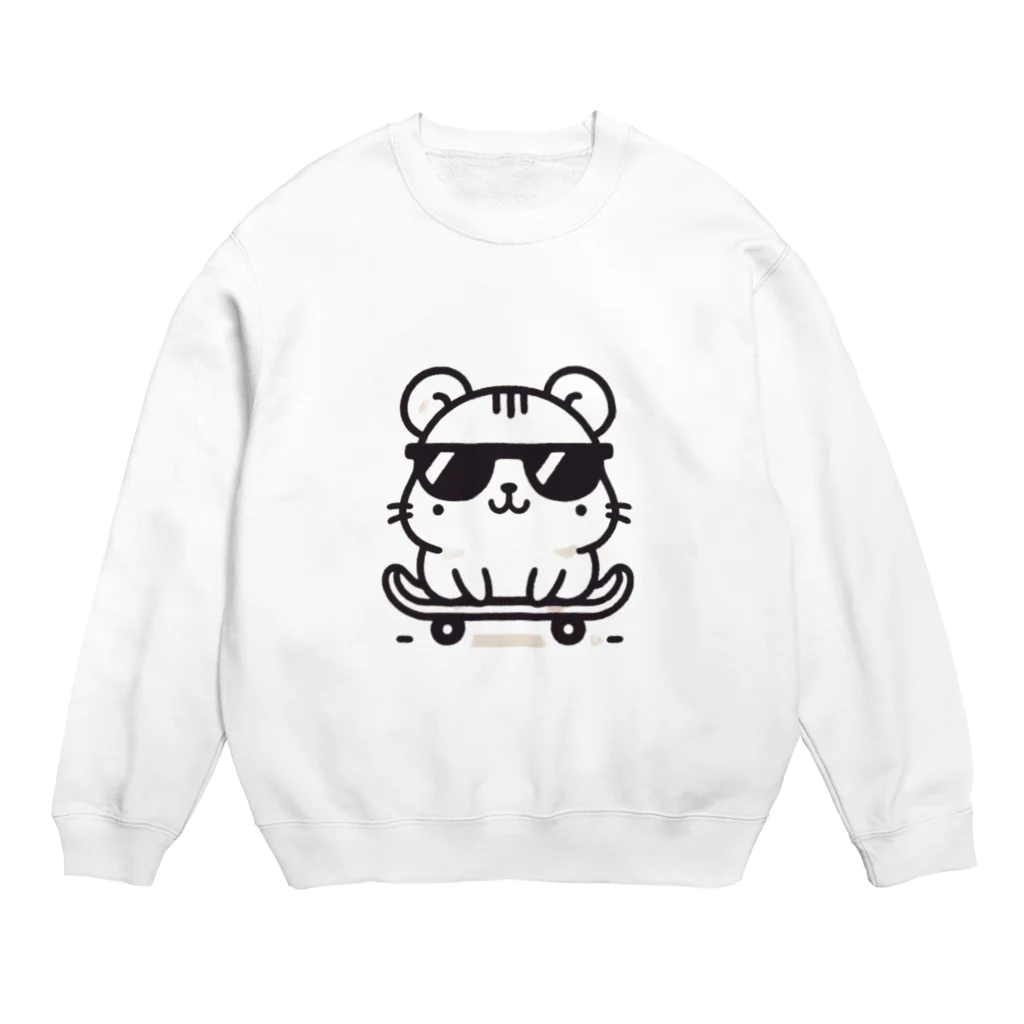 BOSATUのスケボーハムスター Crew Neck Sweatshirt