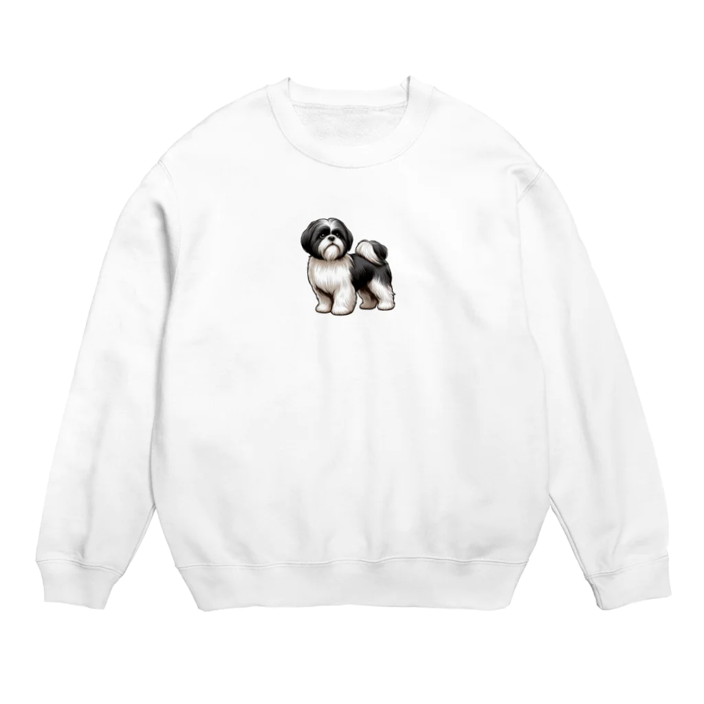 シーズーわんこのシーズーわんこ Crew Neck Sweatshirt