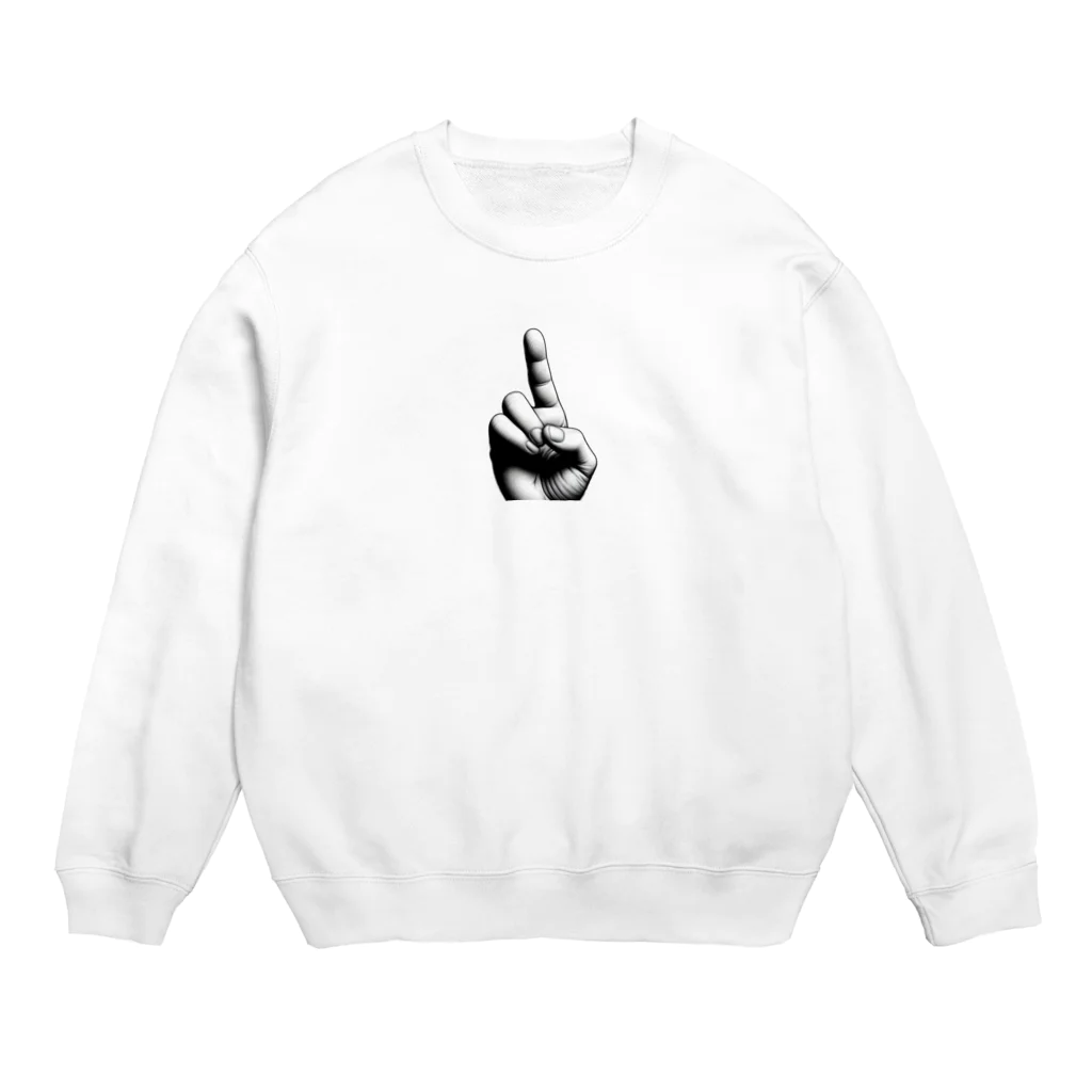 ichigo00の違和感のある指 Crew Neck Sweatshirt