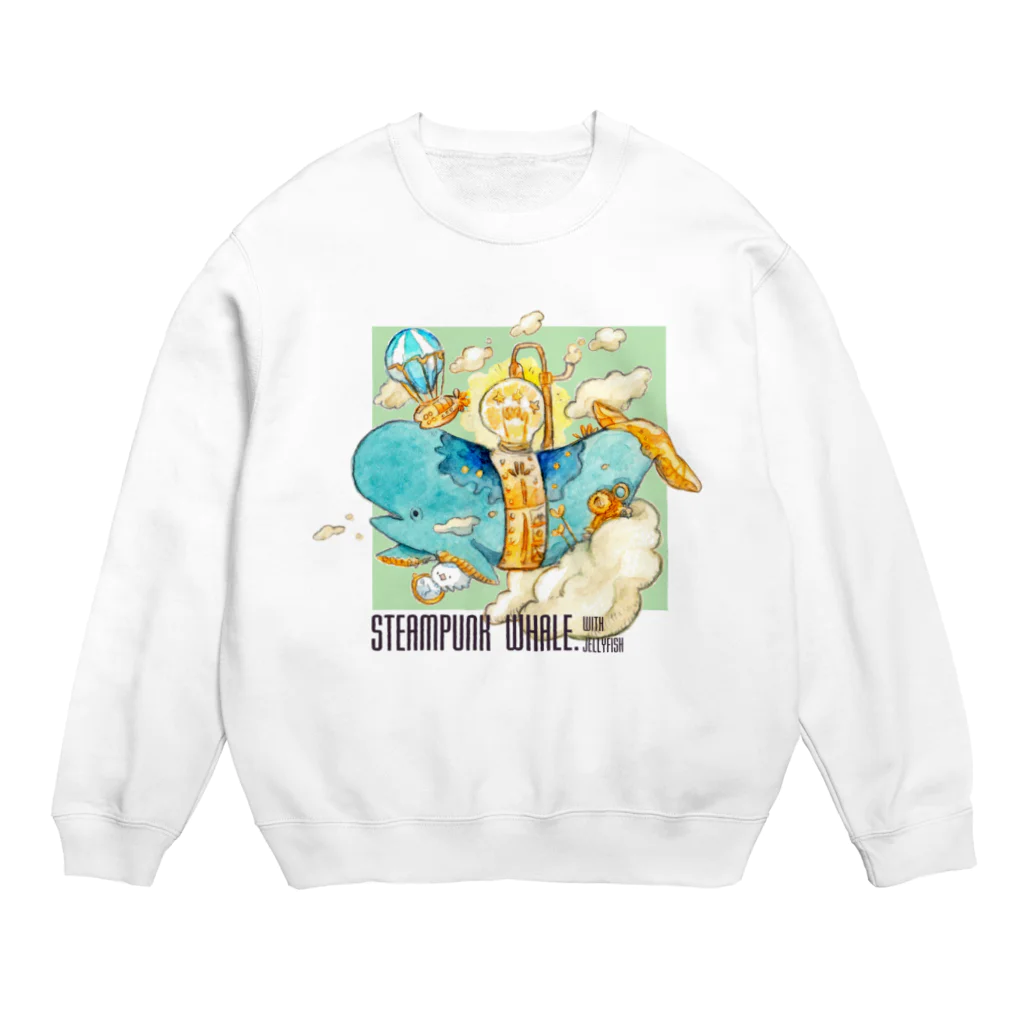 ナルセキョウの機械クジラとクラゲの逃避行 Crew Neck Sweatshirt