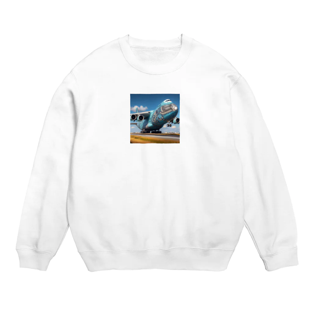 HECreaterのアート貨物機 Crew Neck Sweatshirt