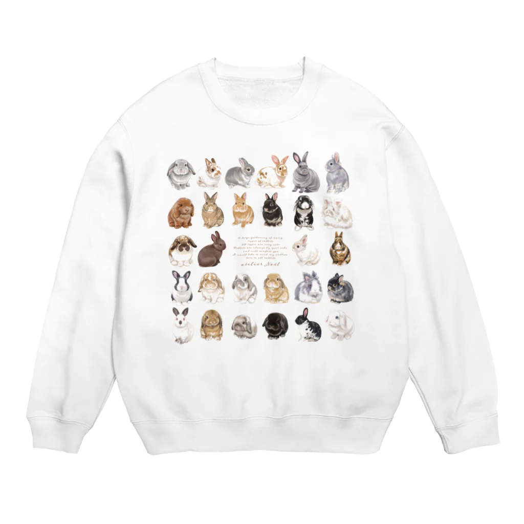 atelier*NoelのうさぎさんTシャツ企画「全員集合！」 Crew Neck Sweatshirt