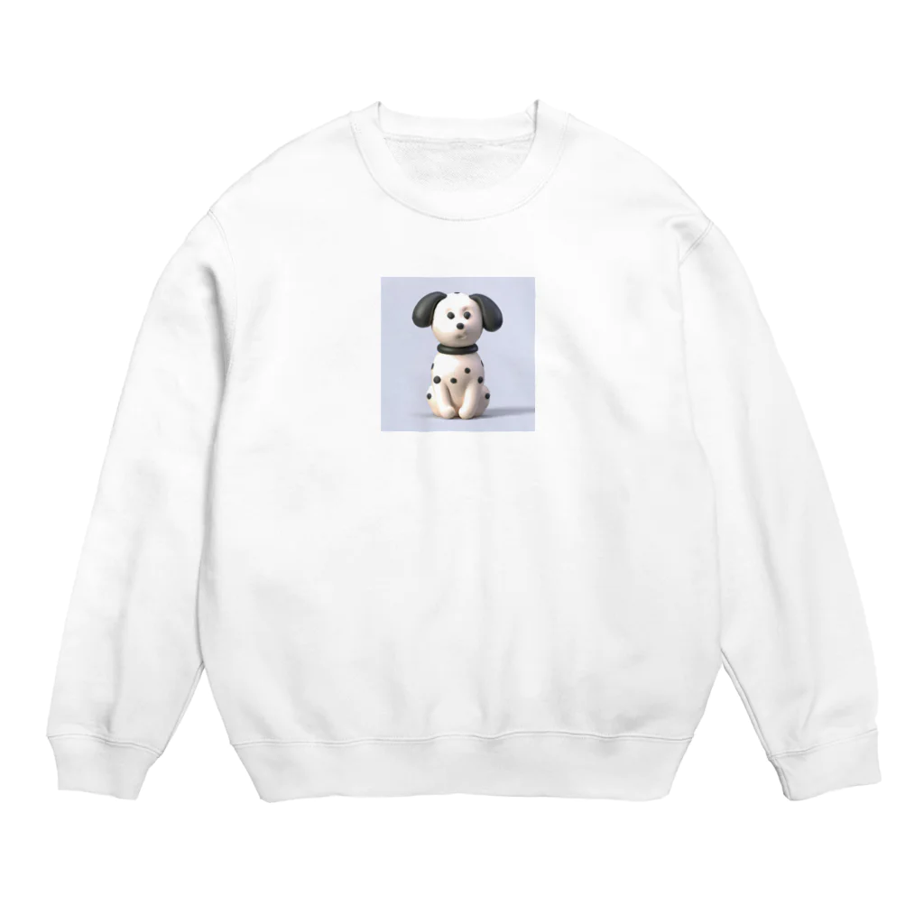 maoluckの置物風ダルメシアン Crew Neck Sweatshirt