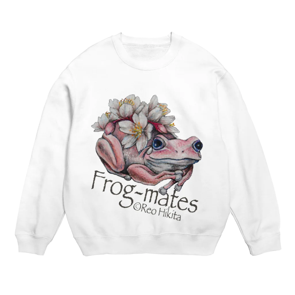 引田玲雄 / Reo Hikitaのカエルメイト(Frog-mates)より「サクラガエル」 Crew Neck Sweatshirt