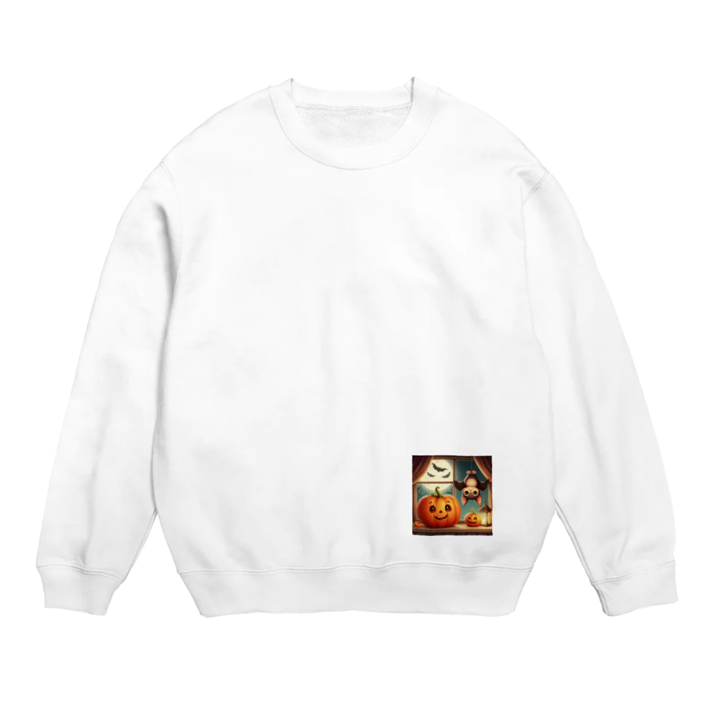 もちこのお店のパンプキンちゃん Crew Neck Sweatshirt