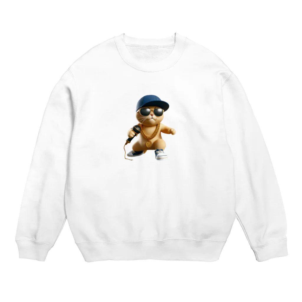 CatCuteClipsのラップ猫 ストリートスタイル Crew Neck Sweatshirt