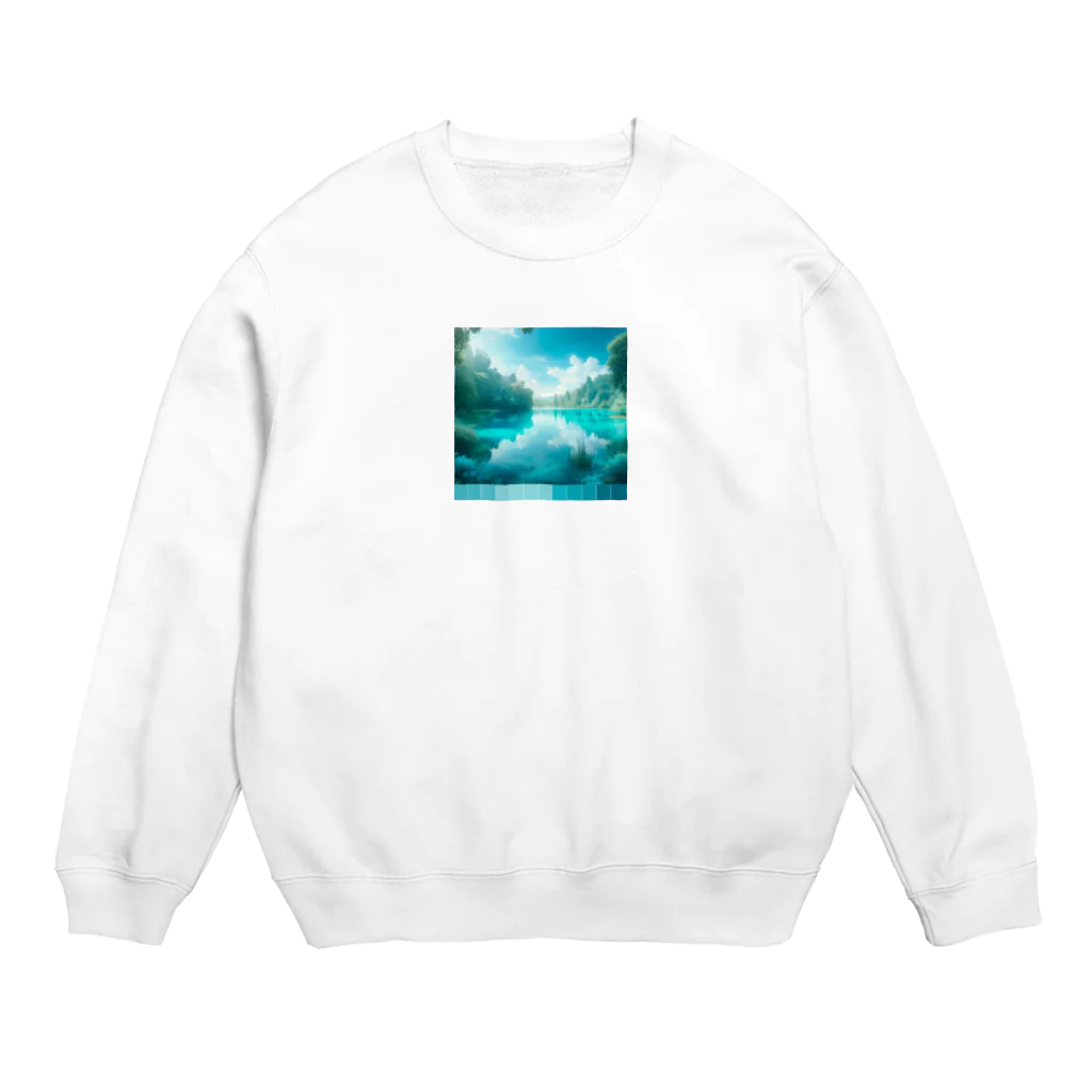 hana2ginの Almost Transparent Blue. Crew Neck Sweatshirt