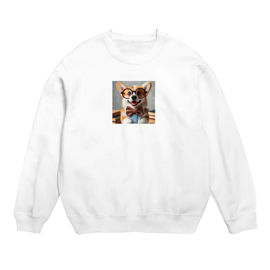 arakawork-01の物知りシリーズ　コーギー犬 Crew Neck Sweatshirt