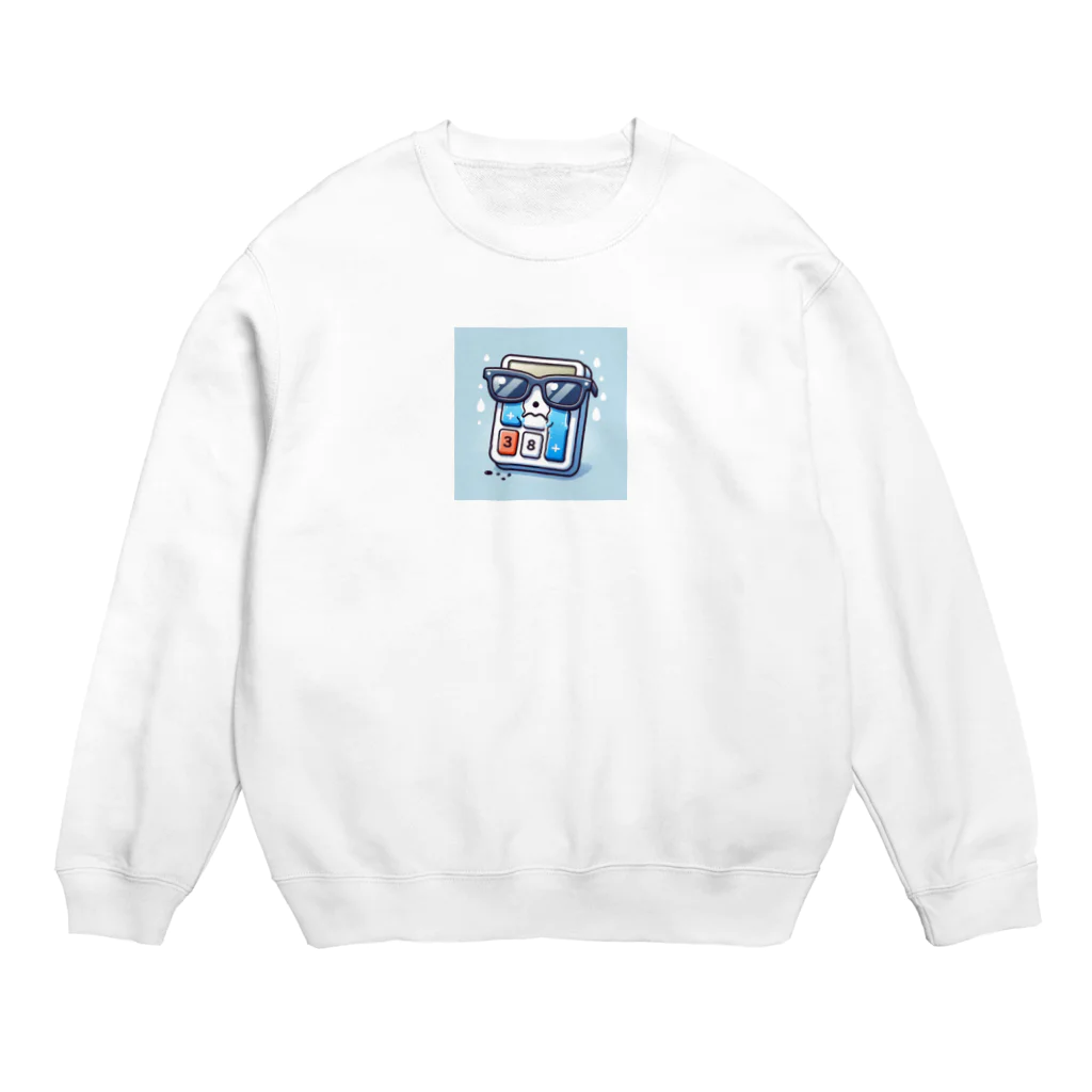 KIglassesの泣き顔の計算機サングラス！ Crew Neck Sweatshirt