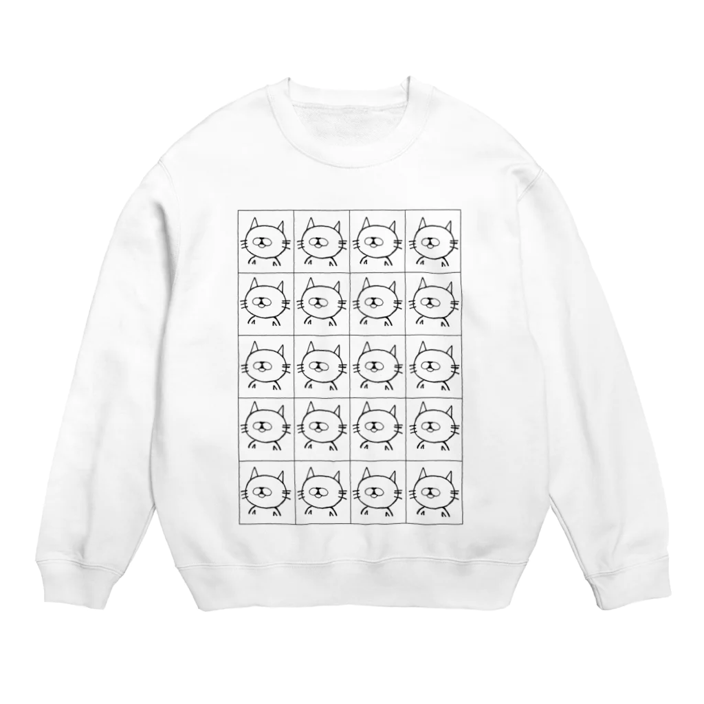 みぃさん＆せぃさんの猫面相 20WAY Crew Neck Sweatshirt