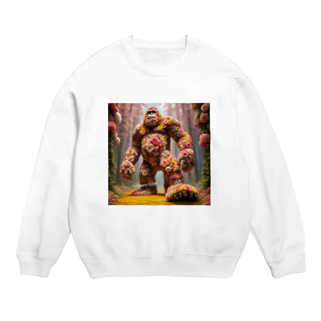 お花屋SUNのFlower Foot（フラワー・フット） Crew Neck Sweatshirt