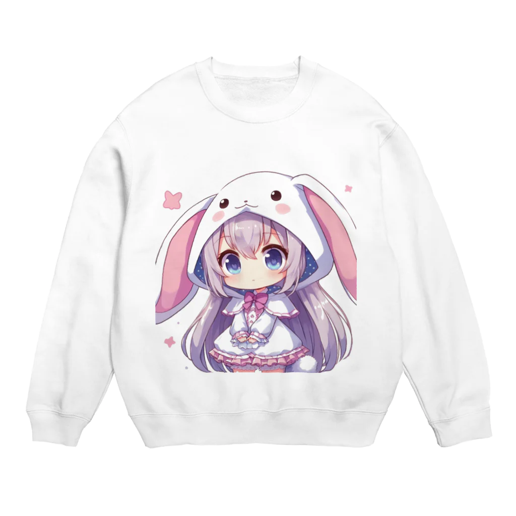 はるちゃん|AIイラスト垢のうさぎ年生まれ うさ美 Crew Neck Sweatshirt