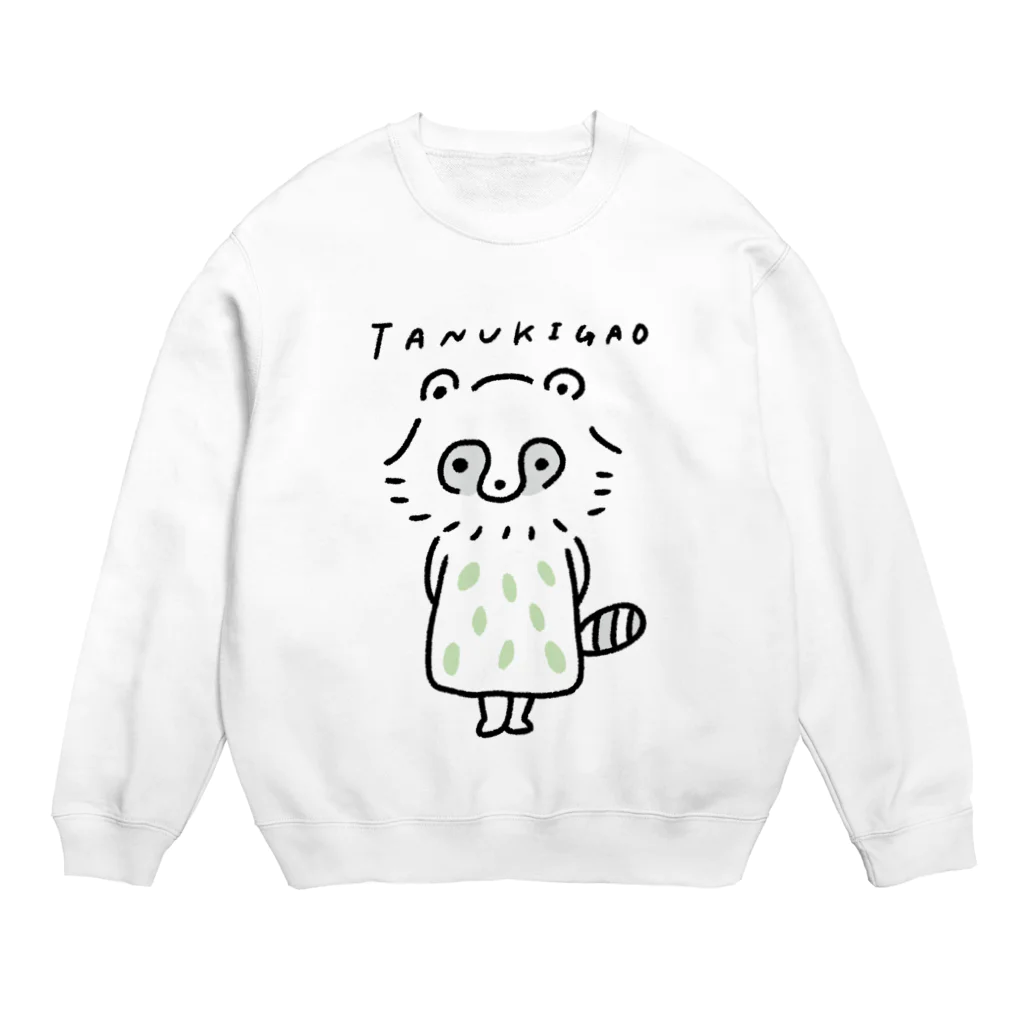 シナオカリオのたぬき顔 Crew Neck Sweatshirt