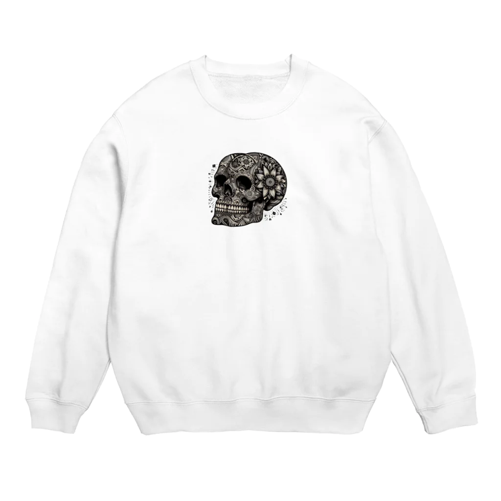 wワンダーワールドwのSKULL002 Crew Neck Sweatshirt