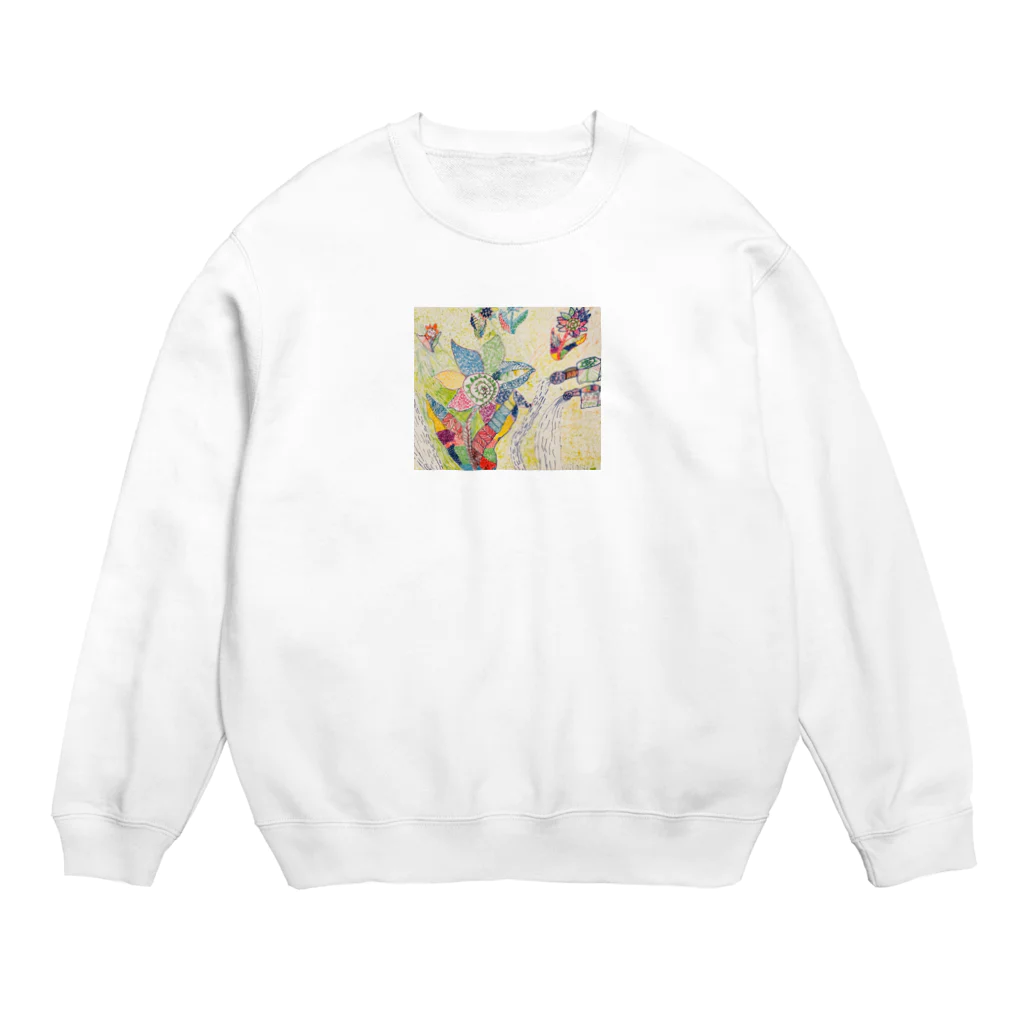 魚好きあつまれ！#かまととちゃん　#かまぼこママの海の花　カイフラワー Crew Neck Sweatshirt