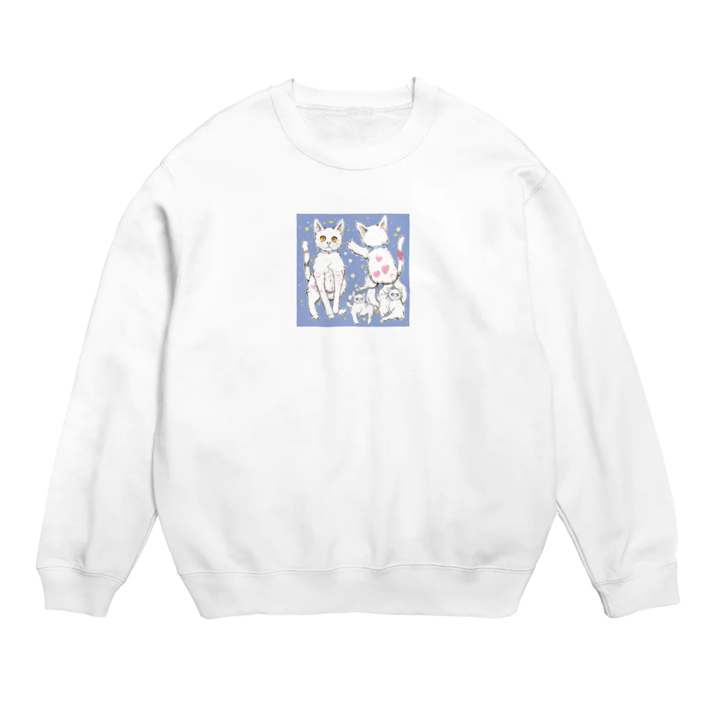 pon_gashiの可愛いだけじゃない！ ガンギマリ猫の魅力満載！ Crew Neck Sweatshirt