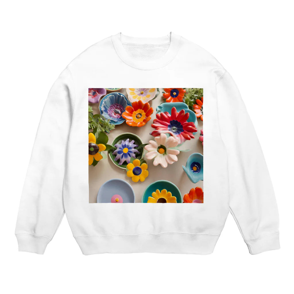 HOSHI-TANEKO🌠の🍽かわいいアクセサリーたち🌺 Crew Neck Sweatshirt