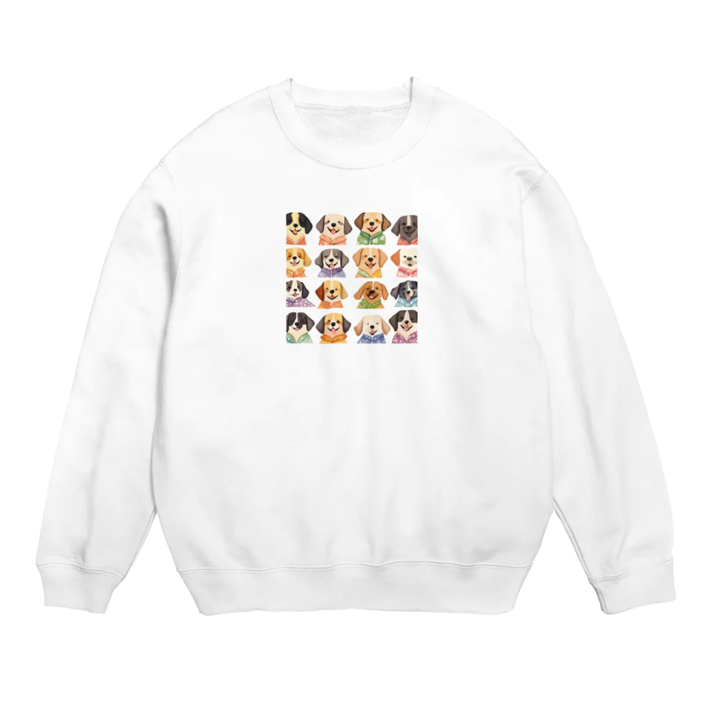 ハワイライフのアロハシャツ犬 Crew Neck Sweatshirt