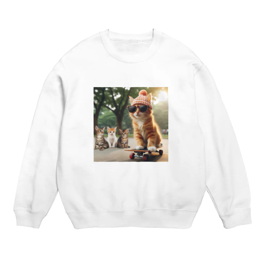 モンピパラダイスのイケテルにゃん‼️ Crew Neck Sweatshirt