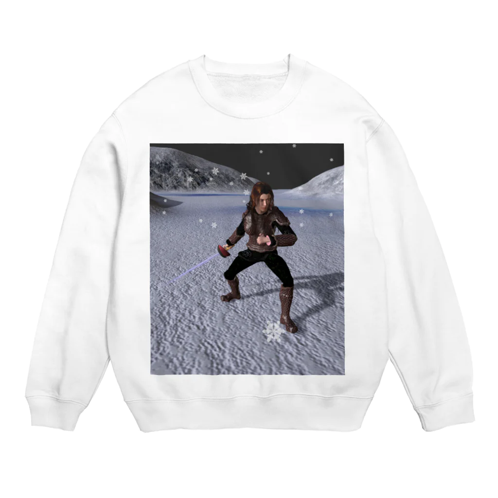 忍者３２ショップの吹雪く戦闘 Crew Neck Sweatshirt