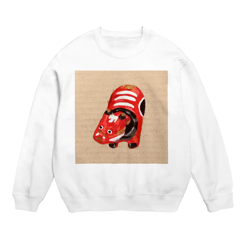 光平洋子の赤べこ 張り子 Crew Neck Sweatshirt