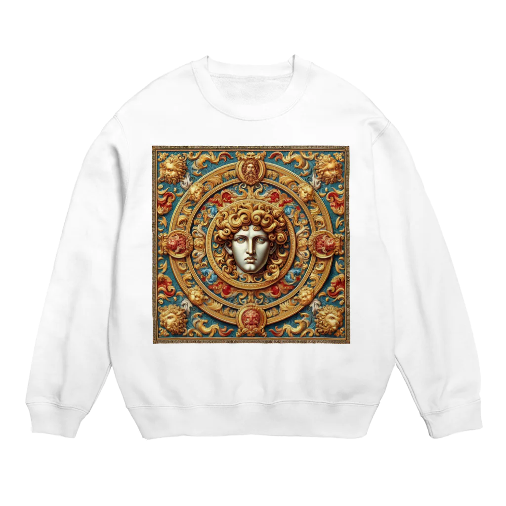 BABYLON  Channel　aiのRenaissance baroque模様　European Crew Neck Sweatshirt