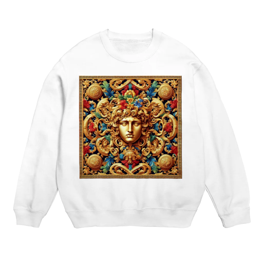 BABYLON  Channel　aiのRenaissance baroque模様　European Crew Neck Sweatshirt