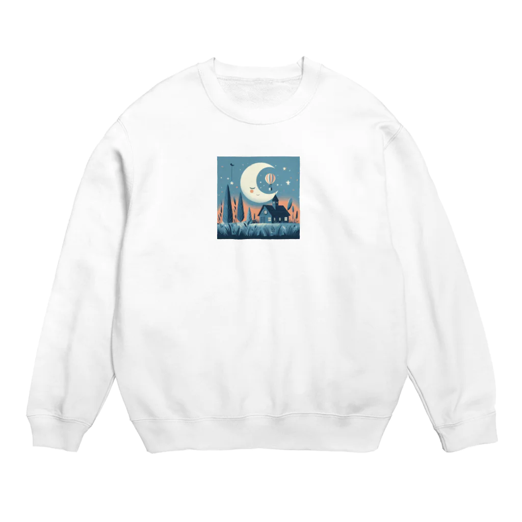 うちゅーの月と家 Crew Neck Sweatshirt