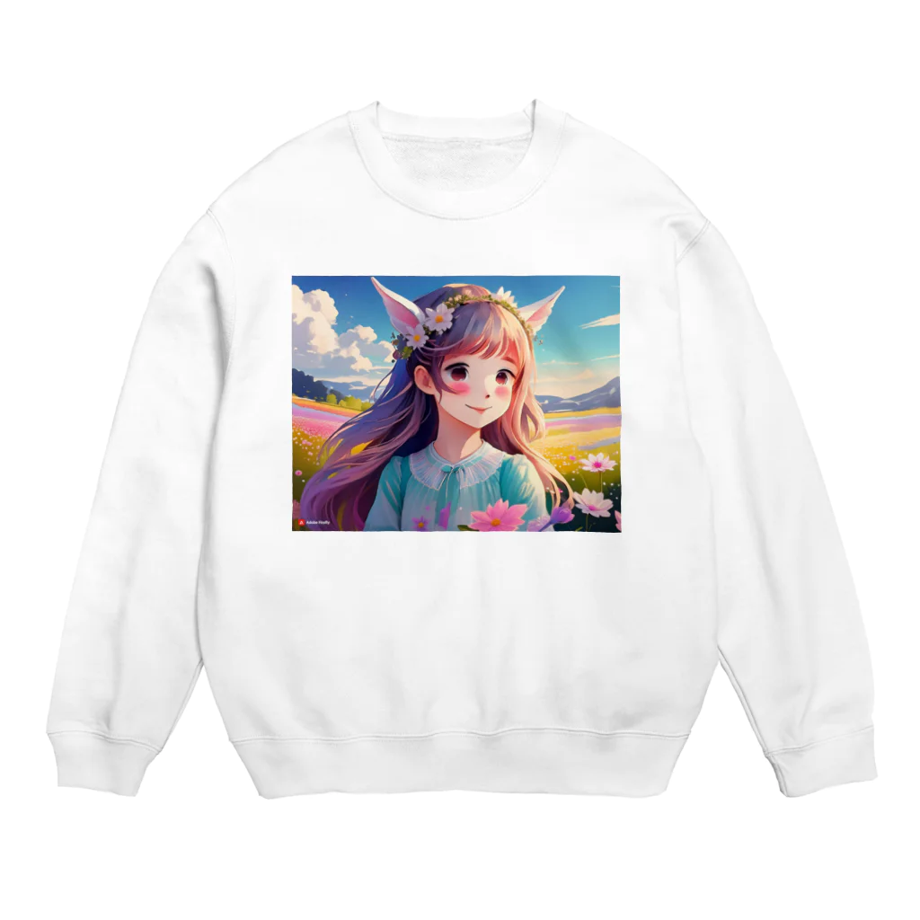 山田綾のユニコーンちゃん Crew Neck Sweatshirt