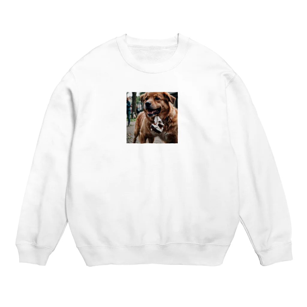 kokin0のかっこいい犬 cool dog Crew Neck Sweatshirt