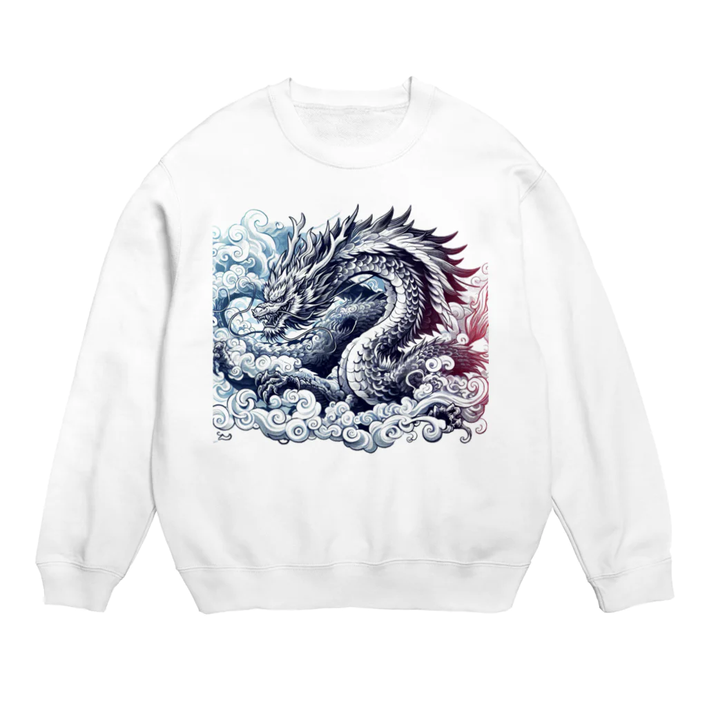 SaBATaNの伝説の生物シリーズ龍1 Crew Neck Sweatshirt