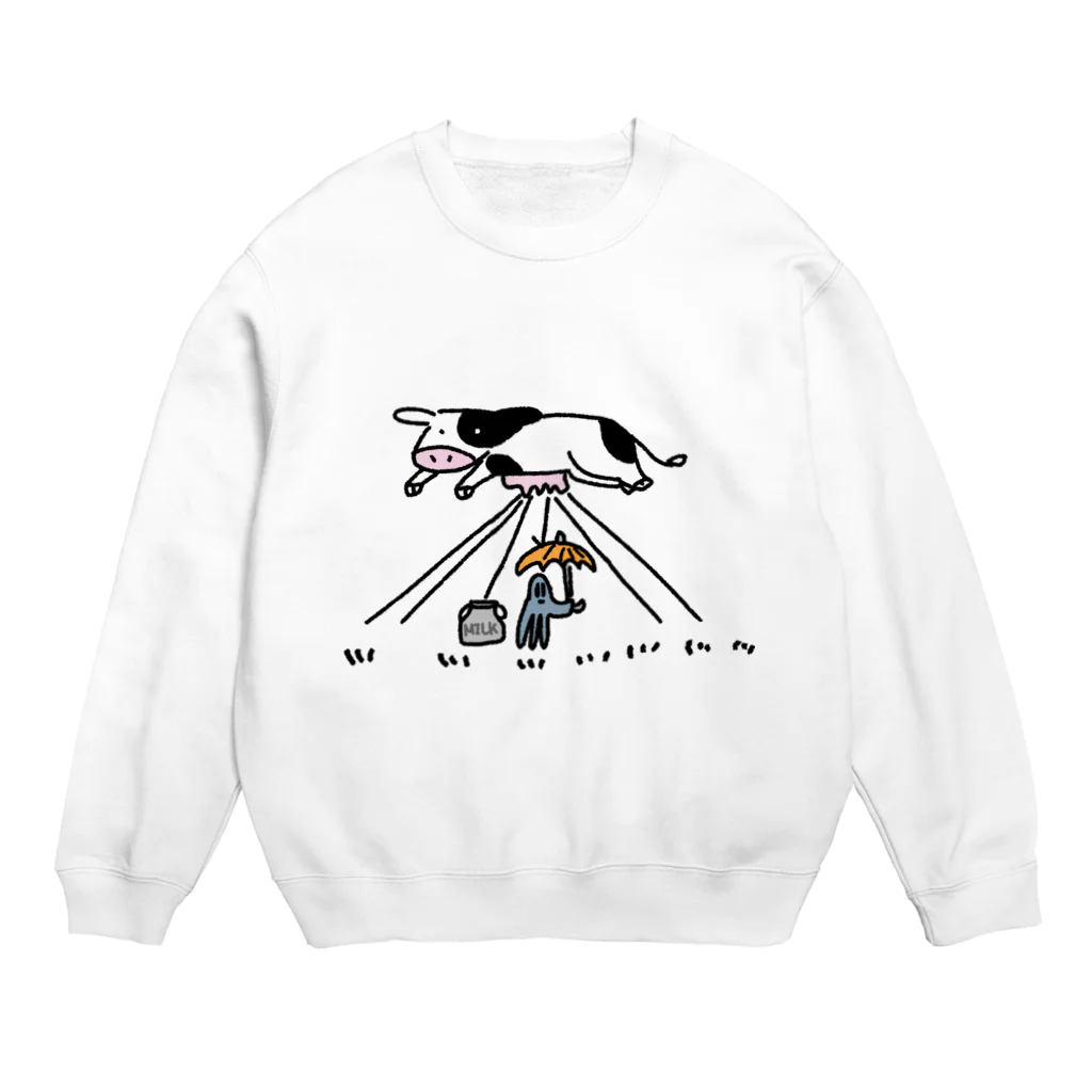 あんどーふの牛の逆襲 Crew Neck Sweatshirt