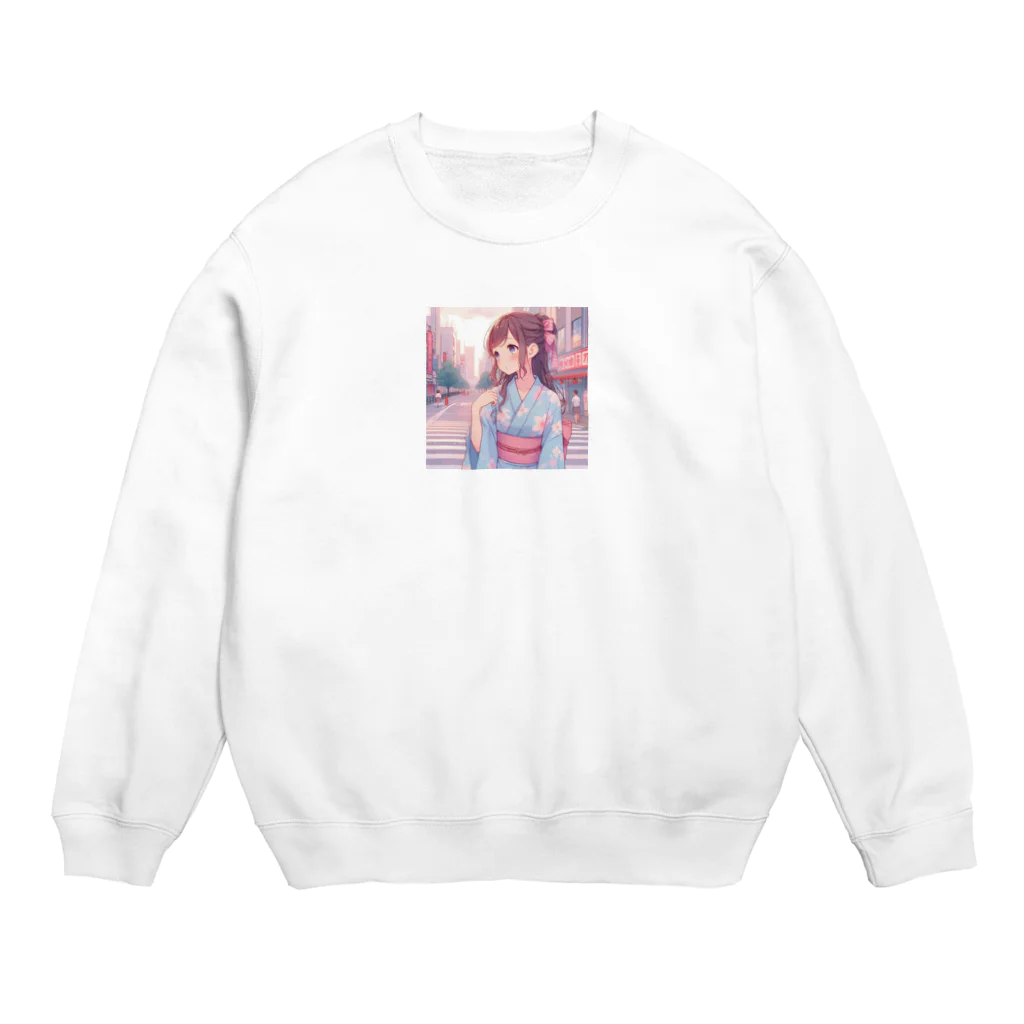 yukatagirlsの「あの人、まだかなあ？」 Crew Neck Sweatshirt