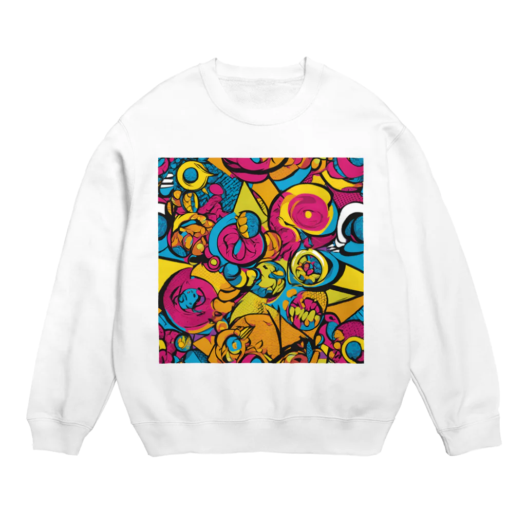 8890のポップアート Crew Neck Sweatshirt