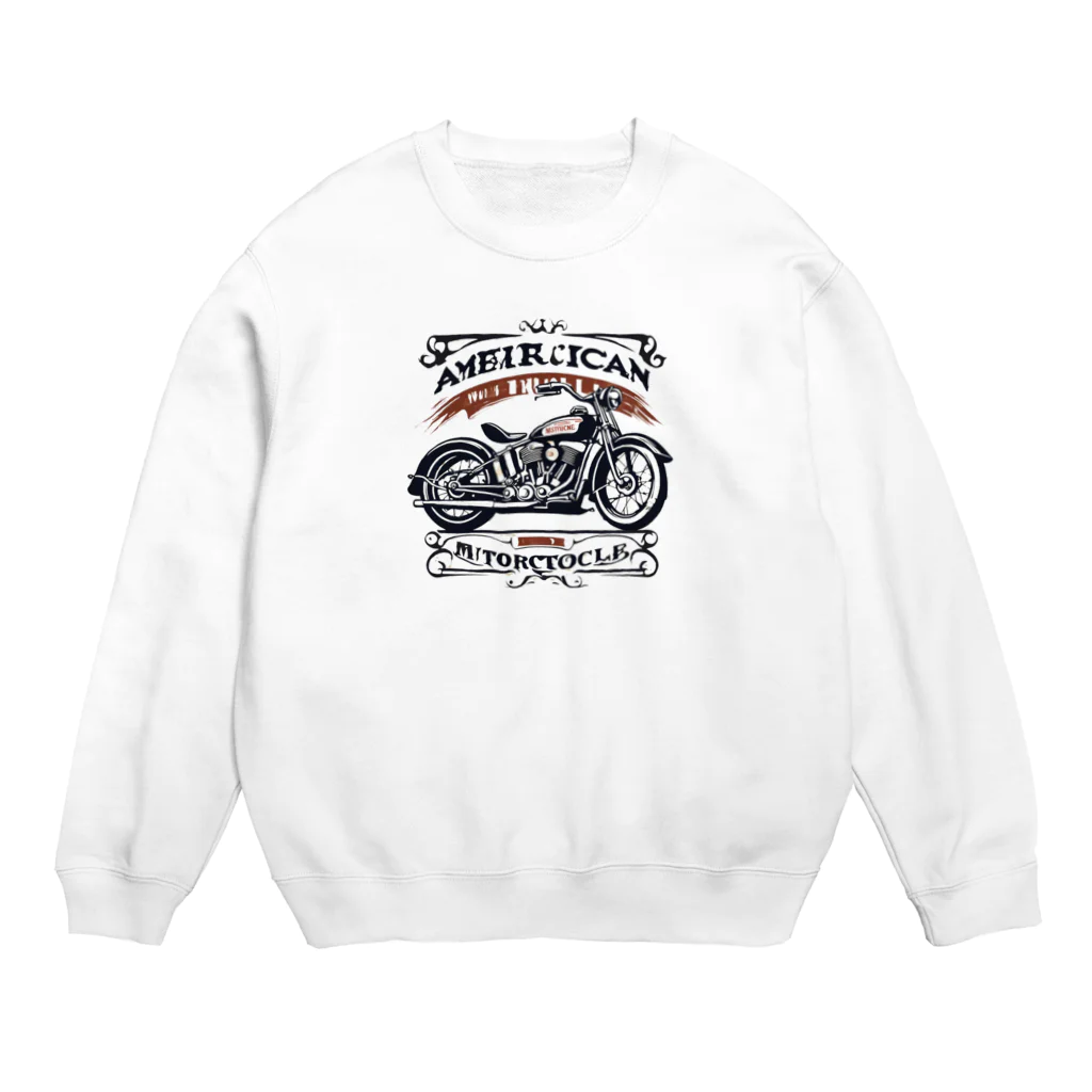 男前ショップのアメリカンビンテージバイク Crew Neck Sweatshirt