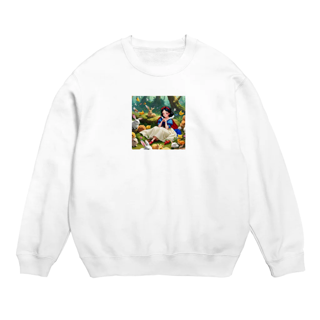 ぴよぴよショップの森の白雪姫 Crew Neck Sweatshirt