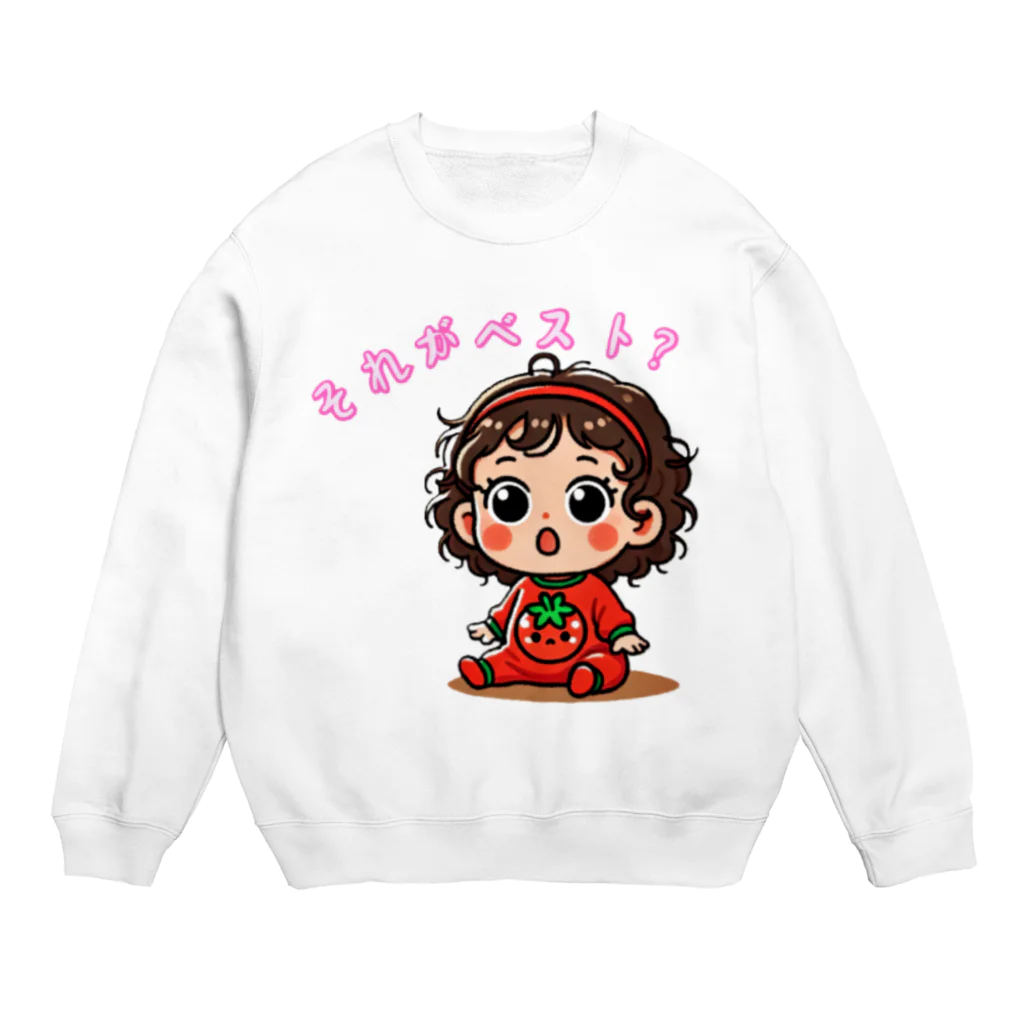 らぴっどかむのとまと幼女 Crew Neck Sweatshirt